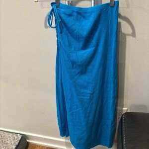 Aerie Vibrant Blue Side Slit Maxi Skirt